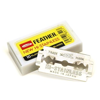 Feather Double Edge Platinum Coated Stainless Steel Blades
