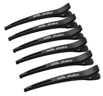 Milkshake Black Flat Sectioning Clips - 6pk