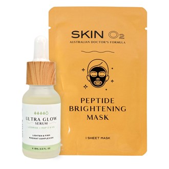 Skin O2 Brighten & Firm Ultra Glow Serum + Brightening Mask - 15ml