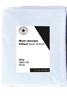 Fitted Disposable Bed Sheets 200x75cm White - 10pk