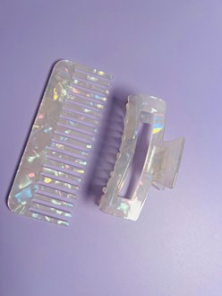 Ultra Shimmer Comb and Claw Clip
